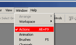 Для того чтобы вывести палитру на экран, необходимо выполнить команду Actions (Операции) меню Window (Окно).